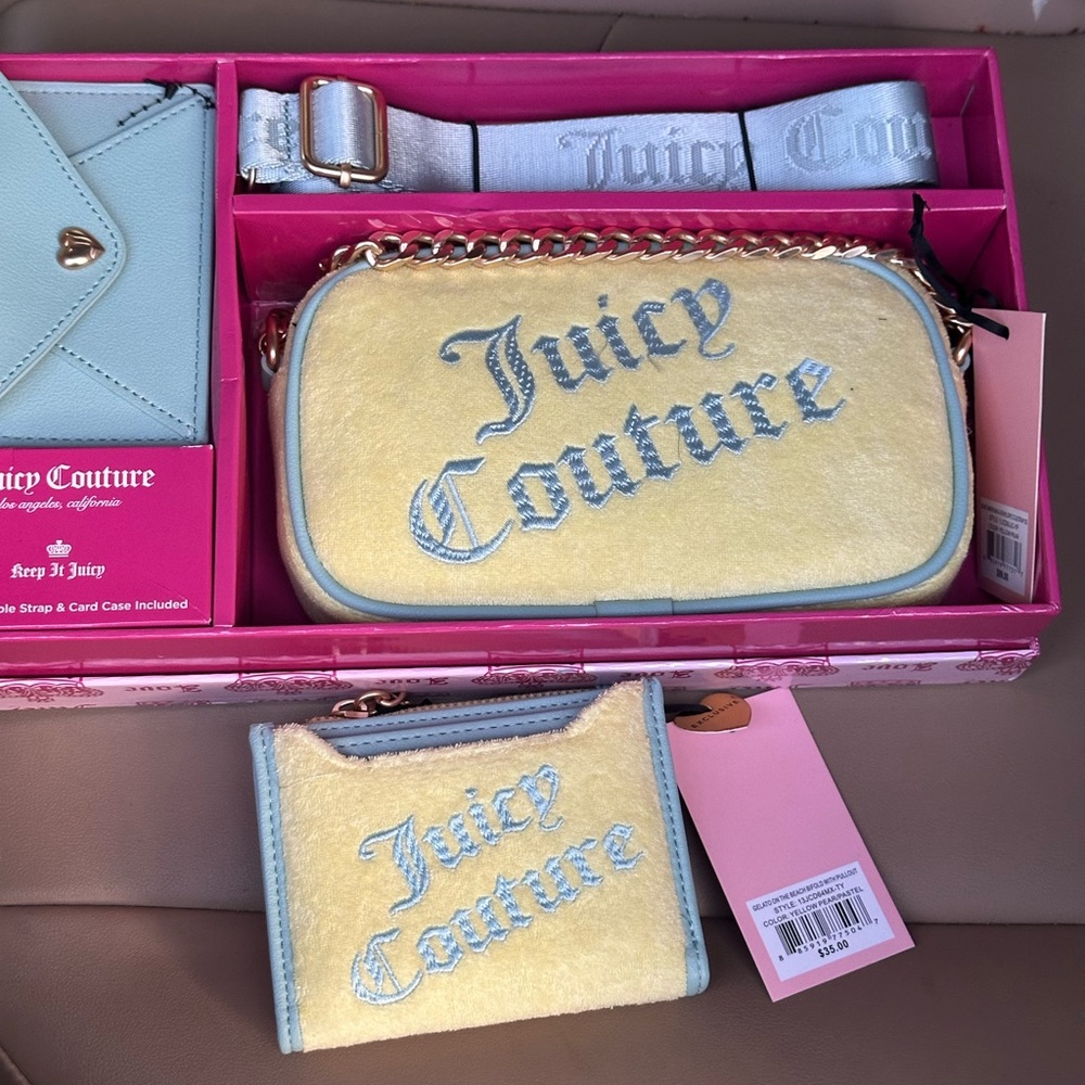 Juicy Couture Yellow and Blue Crossbody Bags